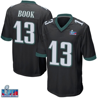 Game Ian Book Men's Philadelphia Eagles Alternate Super Bowl LVII Patch Jersey - Black