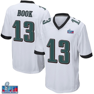 Game Ian Book Men's Philadelphia Eagles Super Bowl LVII Patch Jersey - White