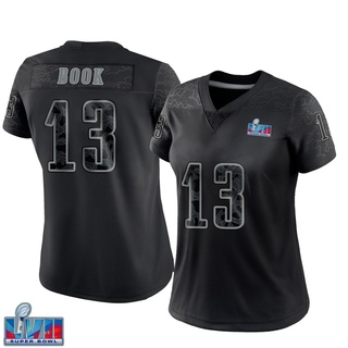 Limited Ian Book Women's Philadelphia Eagles Reflective Super Bowl LVII Patch Jersey - Black